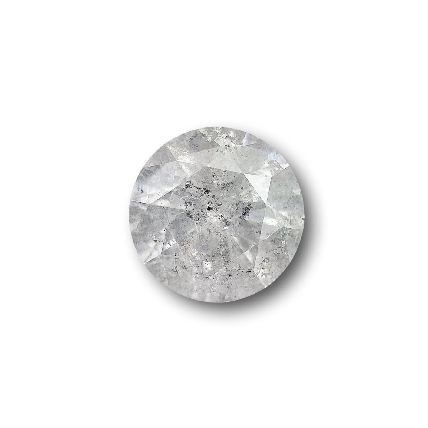 1.06ct | Salt & Pepper Round Shape Brilliant Cut Diamond - Modern Rustic Diamond