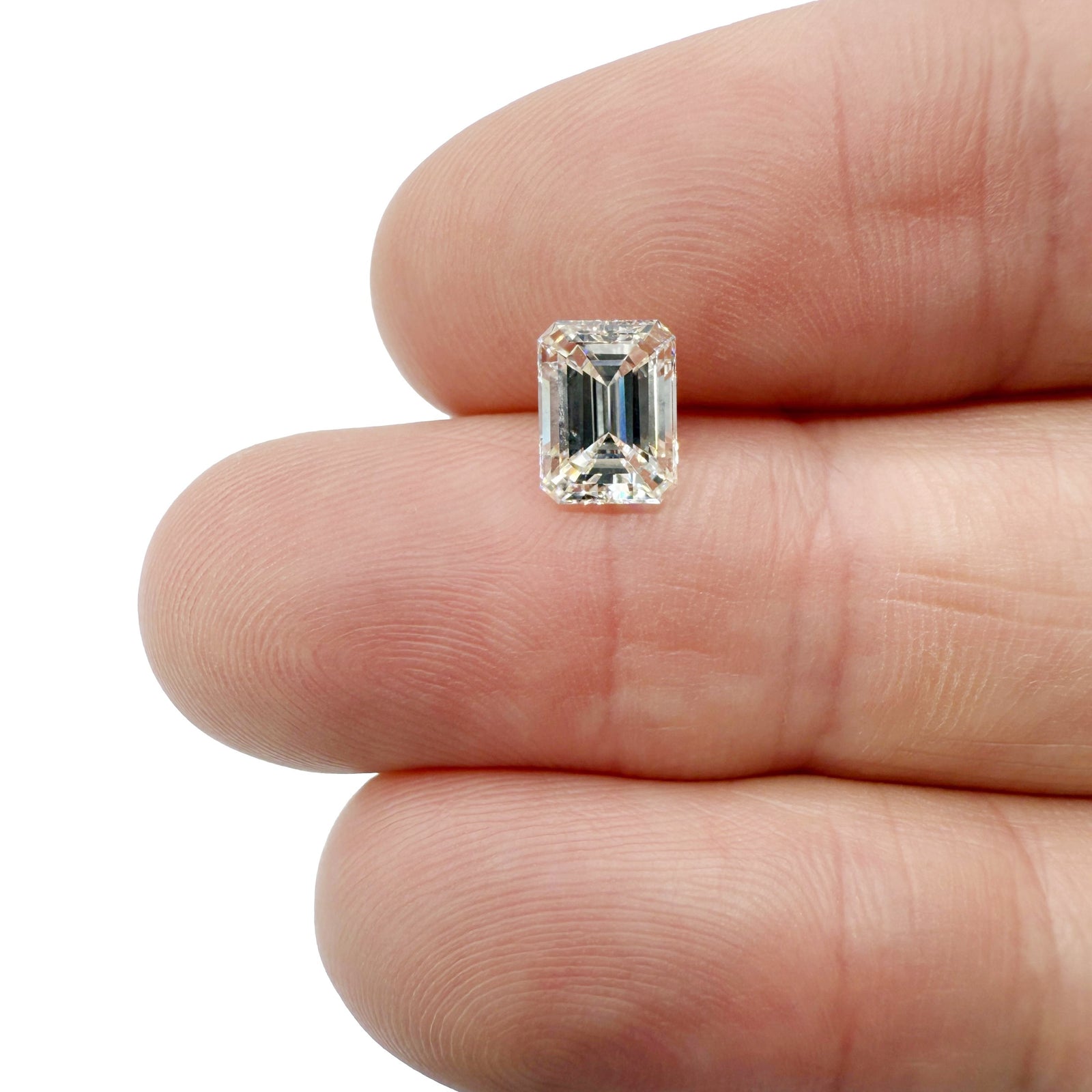 1.50ct | K/VS2 Emerald Shape Brilliant Cut Diamond (GIA) - Modern Rustic Diamond