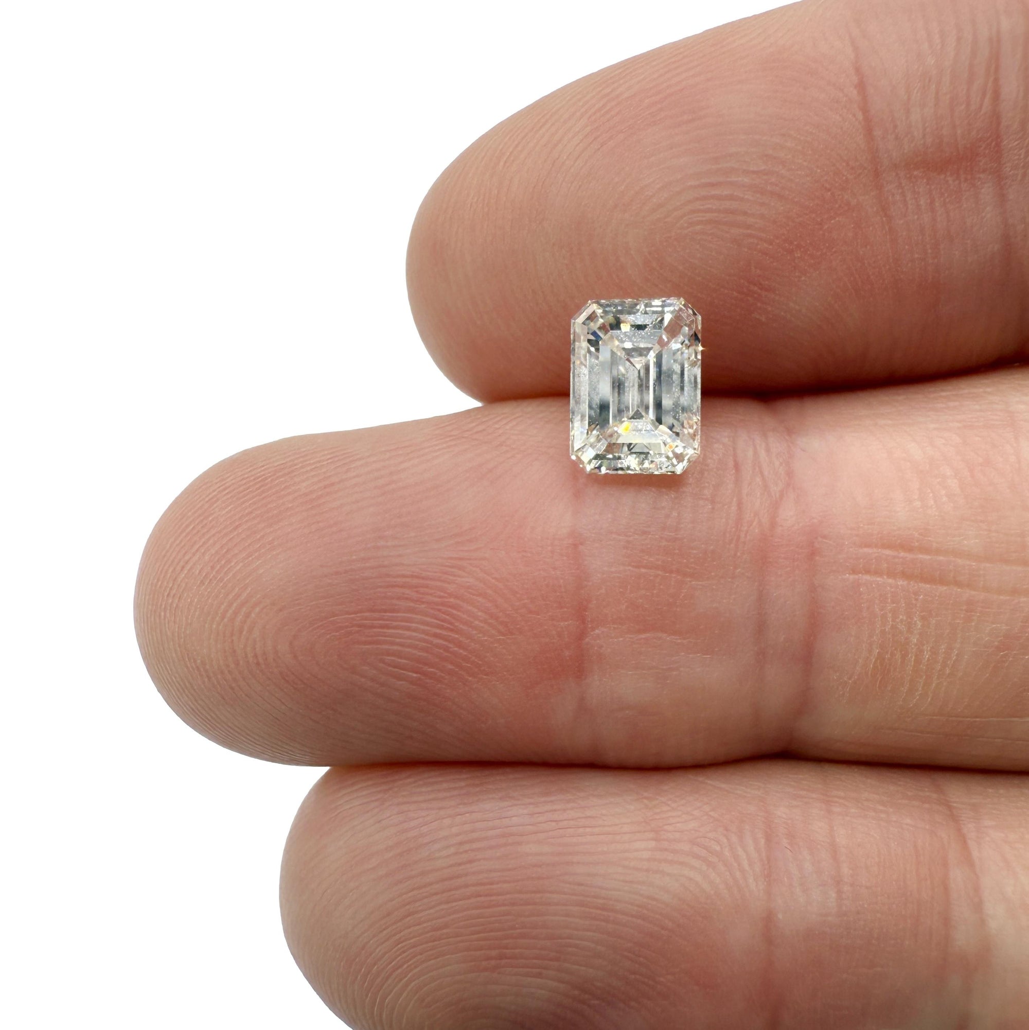 1.50ct | K/SI1 Emerald Shape Brilliant Cut Diamond (GIA) - Modern Rustic Diamond