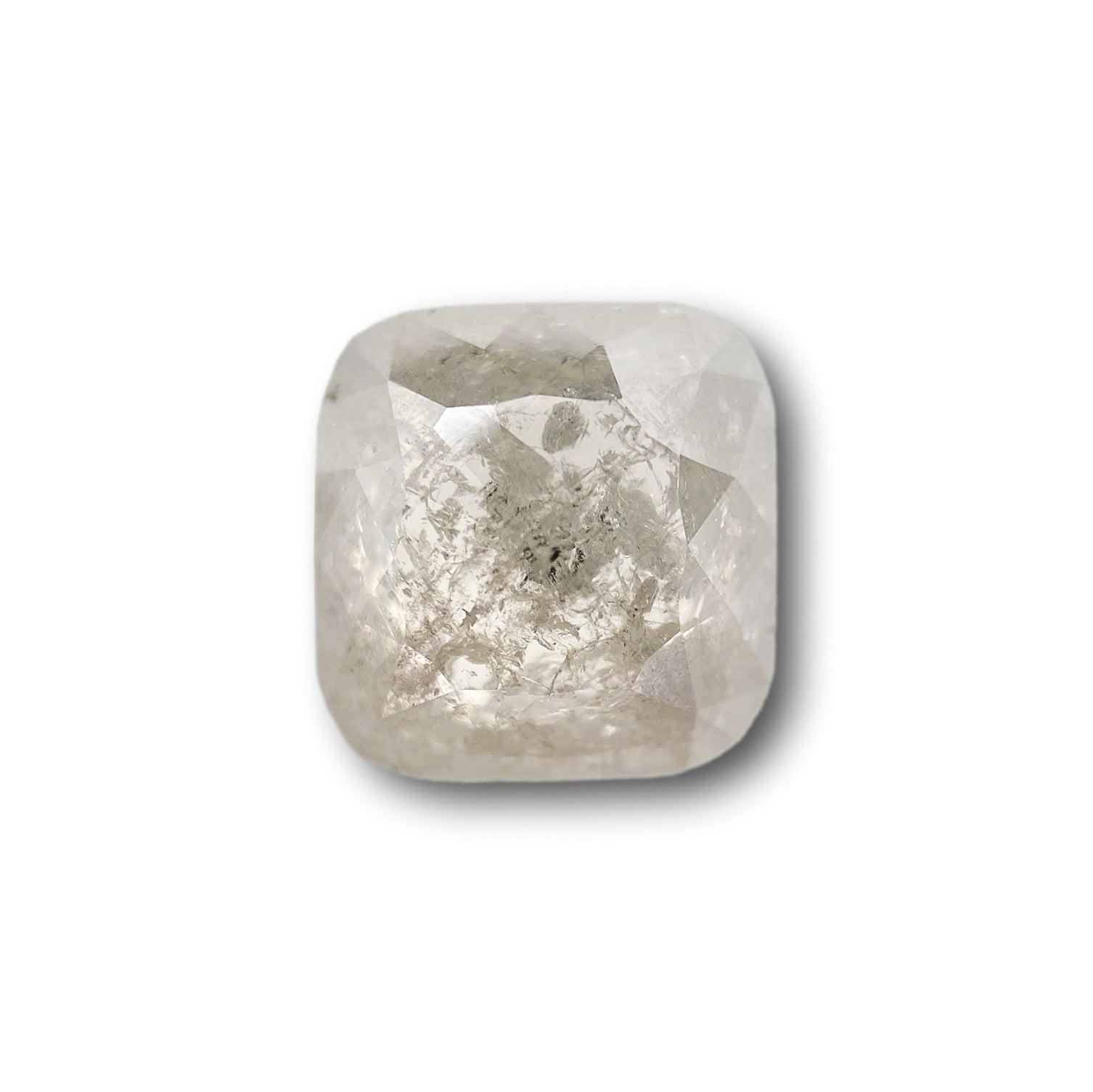 3.44ct | Rustic  Cushion Shape Rose Cut Diamond - Modern Rustic Diamond