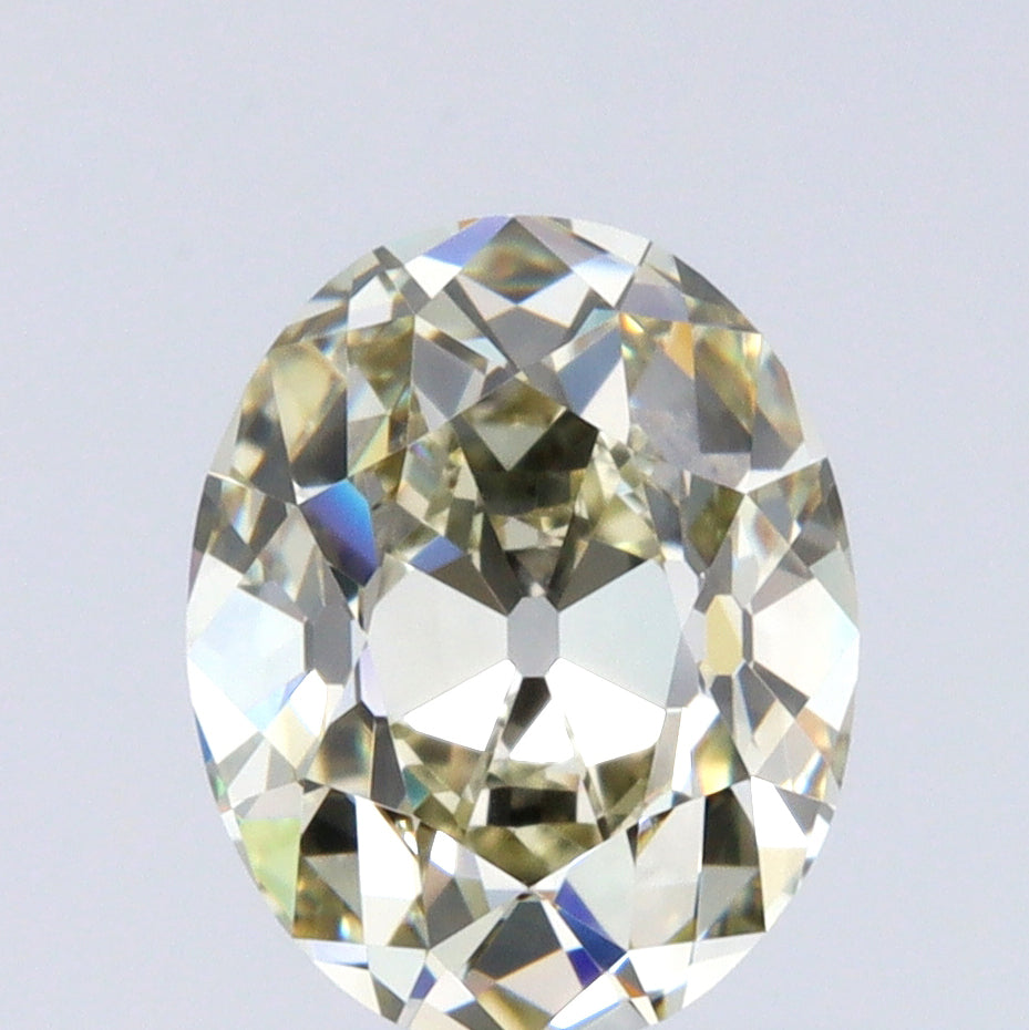 1.00ct | Light Color VVS Oval Shape Old Mine Cut Diamond - Modern Rustic Diamond