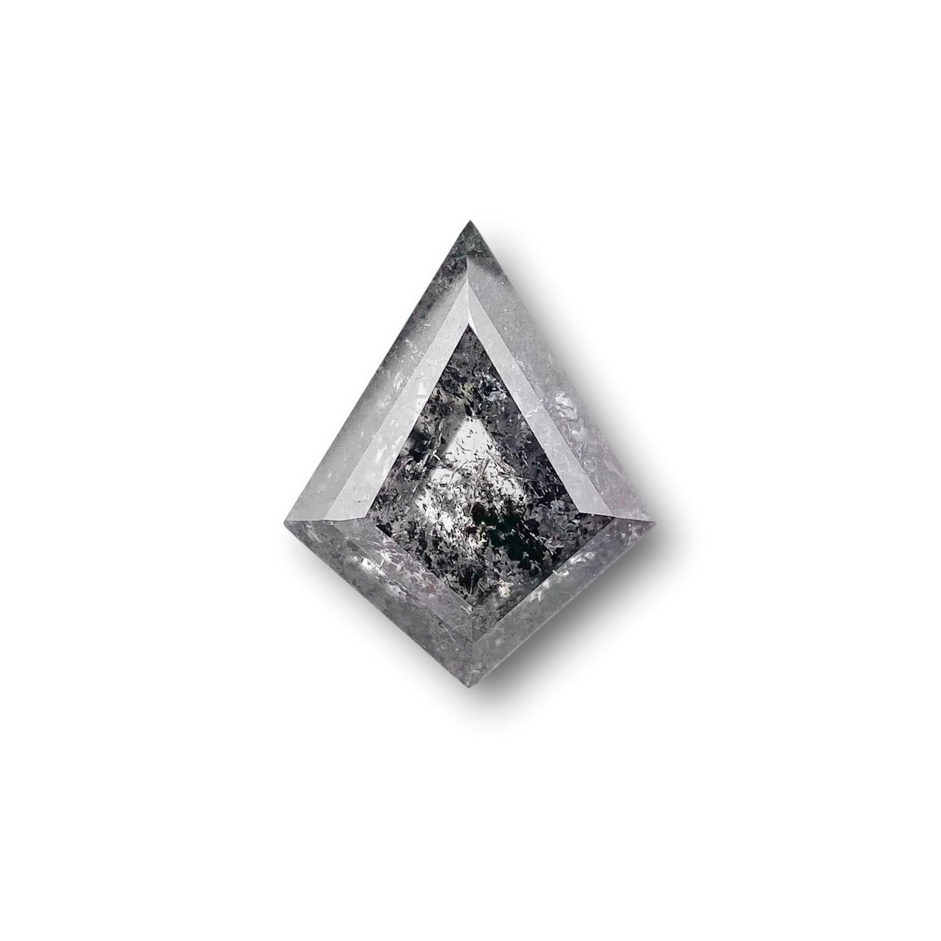 0.67ct | Salt & Pepper Kite Shape Step Cut Diamond - Modern Rustic Diamond