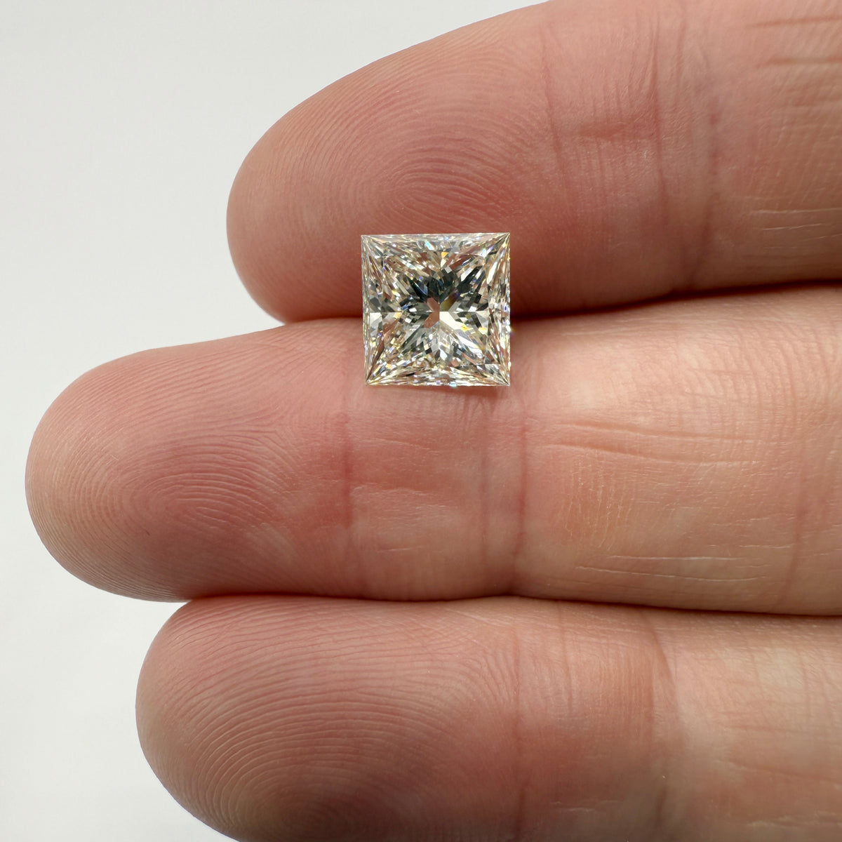 3.21ct | L/VS2 Princess Shape Brilliant Cut Diamond (GIA) - Modern Rustic Diamond