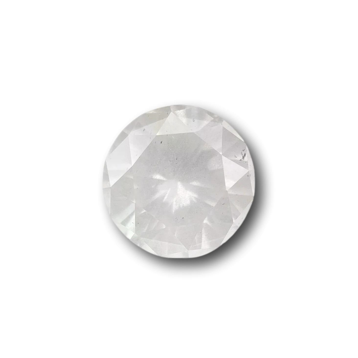 1.78ct | Salt & Pepper Round Shape Brilliant Cut Diamond (GIA) - Modern Rustic Diamond