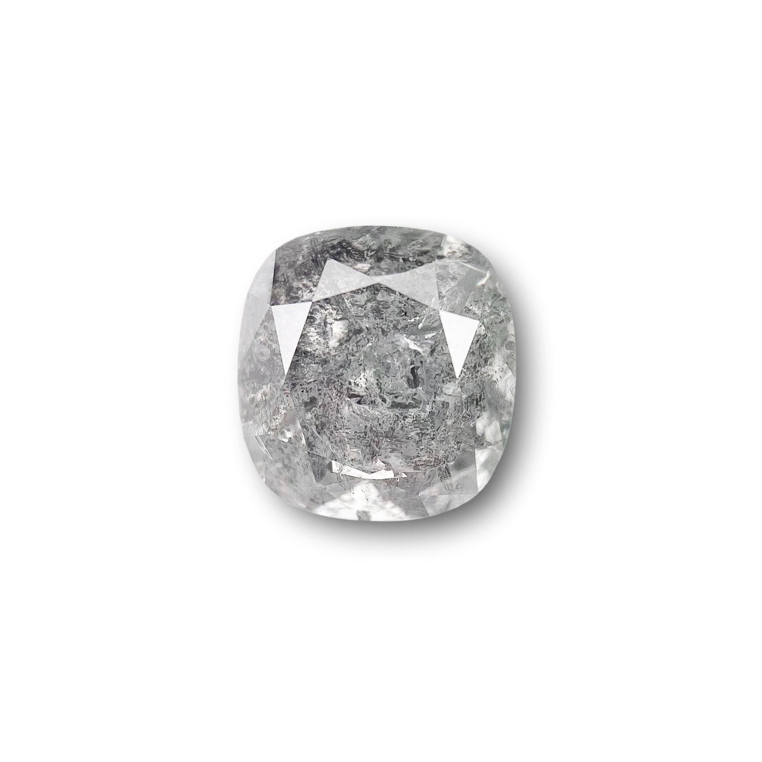 1.15ct | Salt & Pepper Cushion Shape Brilliant Cut Diamond - Modern Rustic Diamond