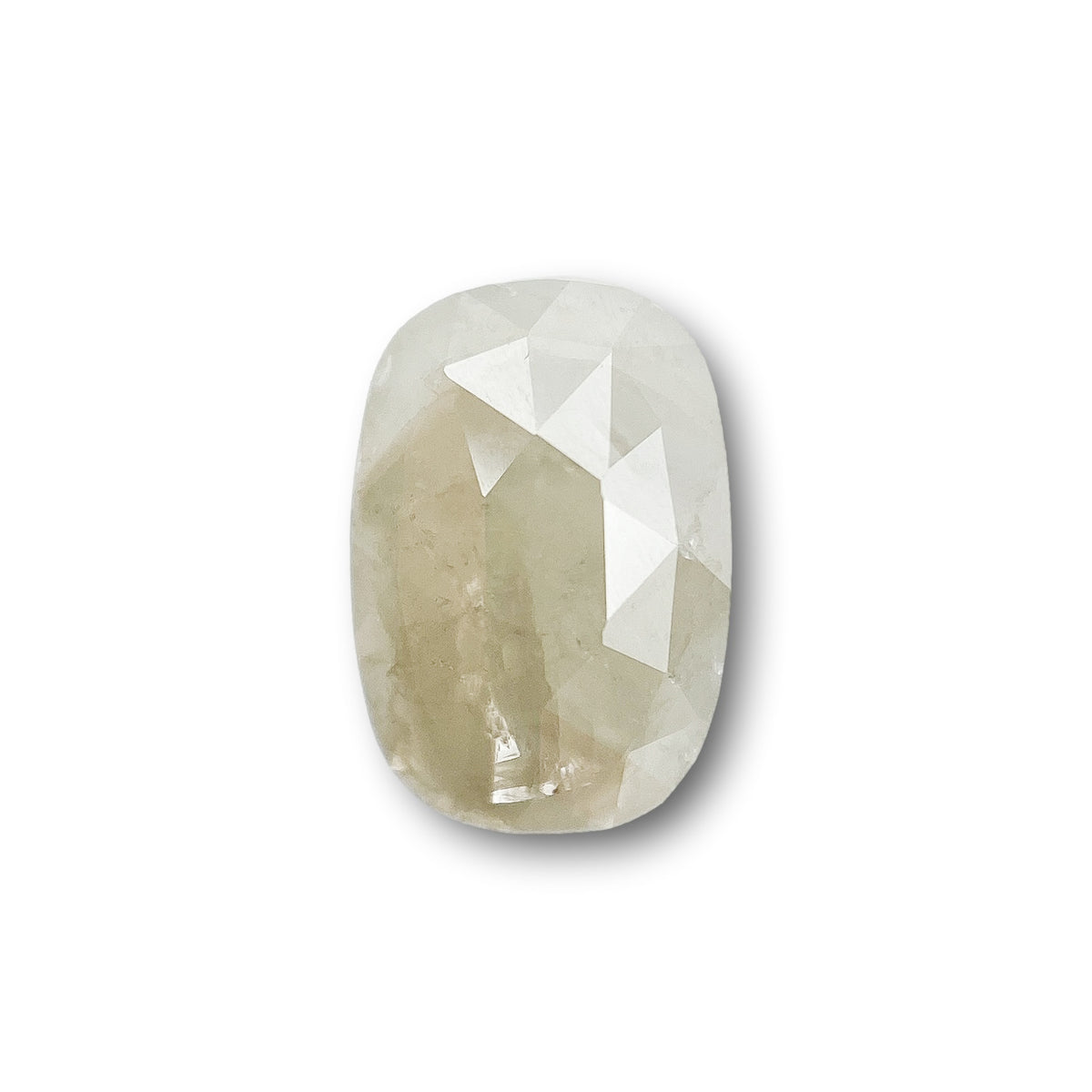 1.03ct | Salt &amp; Pepper Cushion Shape Rose Cut Diamond - Modern Rustic Diamond