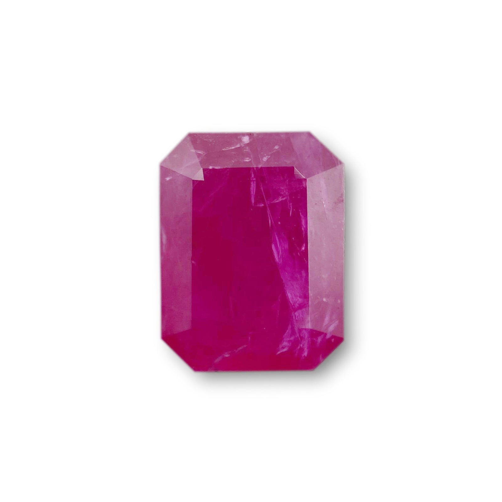 3.10ct | Red/ Emerald Shape Step Cut Diamond - Modern Rustic Diamond