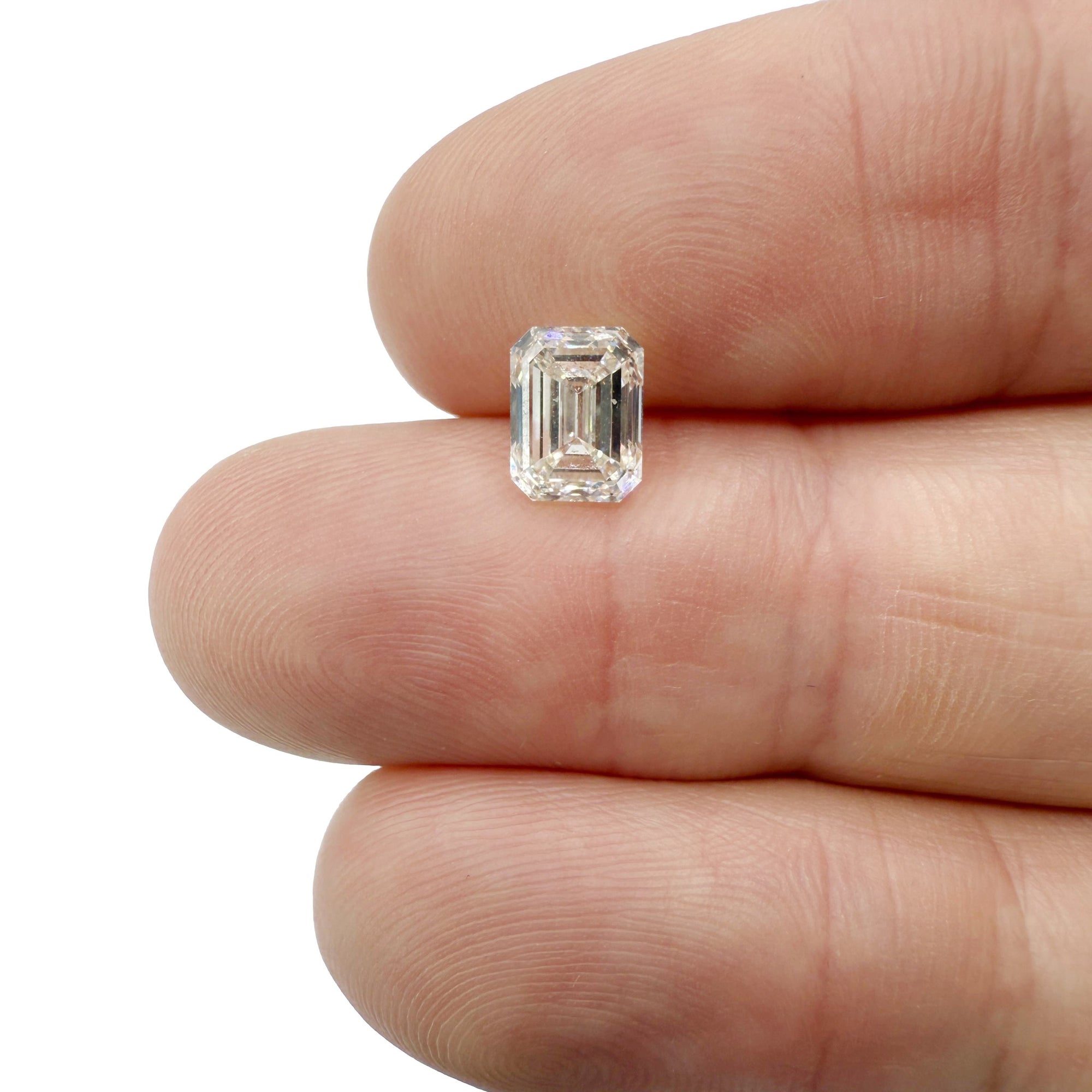 1.71ct | K/VVS2 Emerald Shape Brilliant Cut Diamond (GIA) - Modern Rustic Diamond