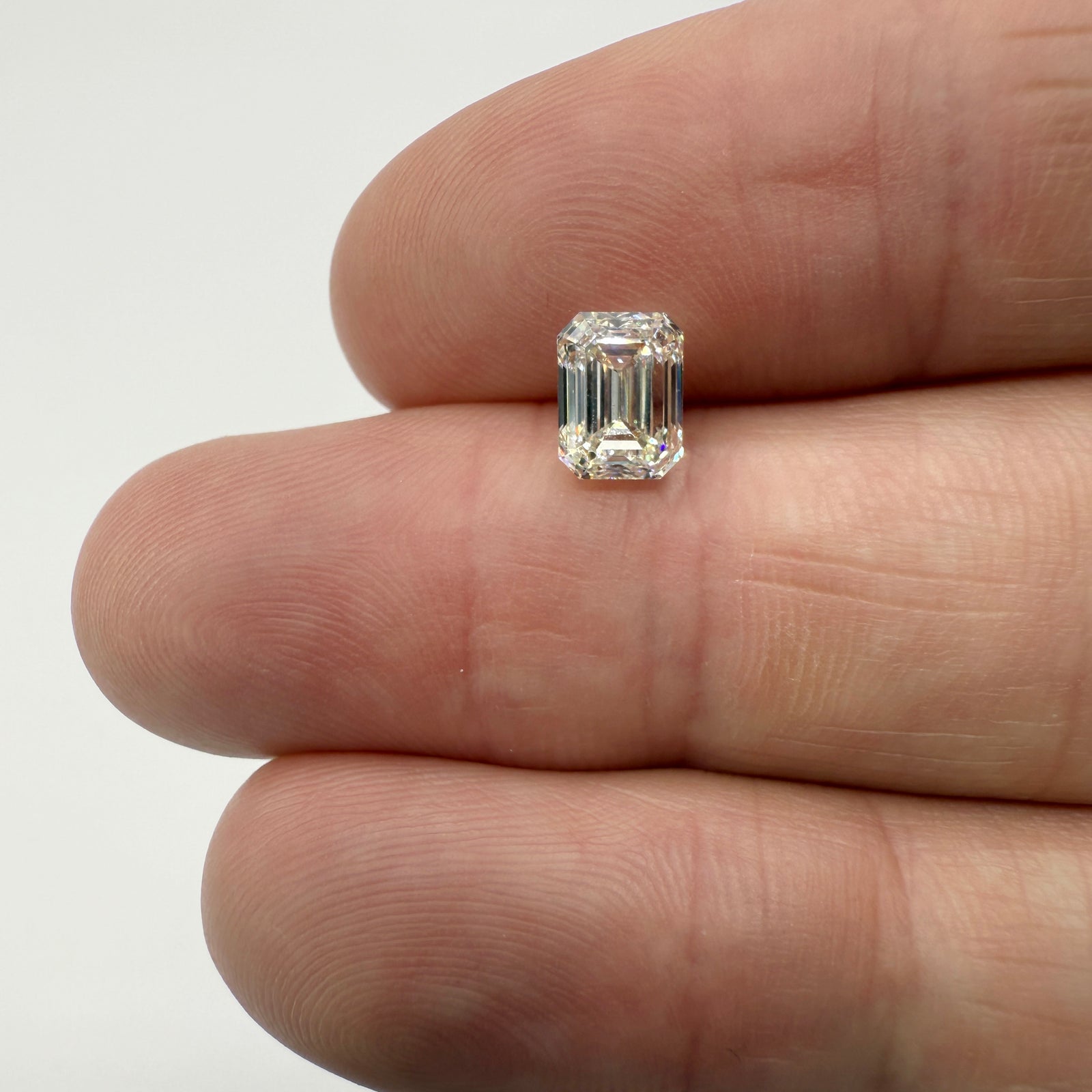 1.51ct | K/VS2 Emerald Shape Brilliant Cut Diamond (GIA) - Modern Rustic Diamond