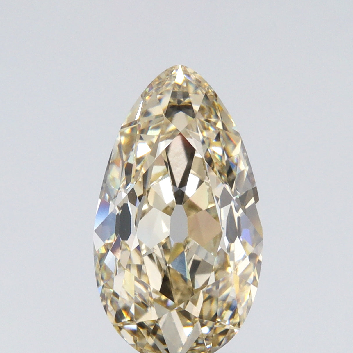 3.04ct | Fancy Light Brownish Yellow VVS2 Pear Shape Old Mine Cut Diamond (GIA) - Modern Rustic Diamond