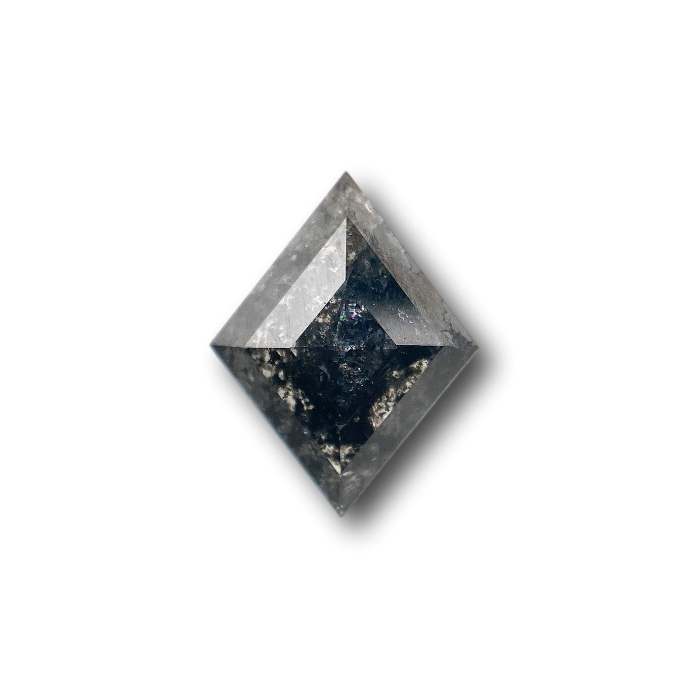 1.30ct | Salt & Pepper Lozenge Shape Step Cut Diamond - Modern Rustic Diamond