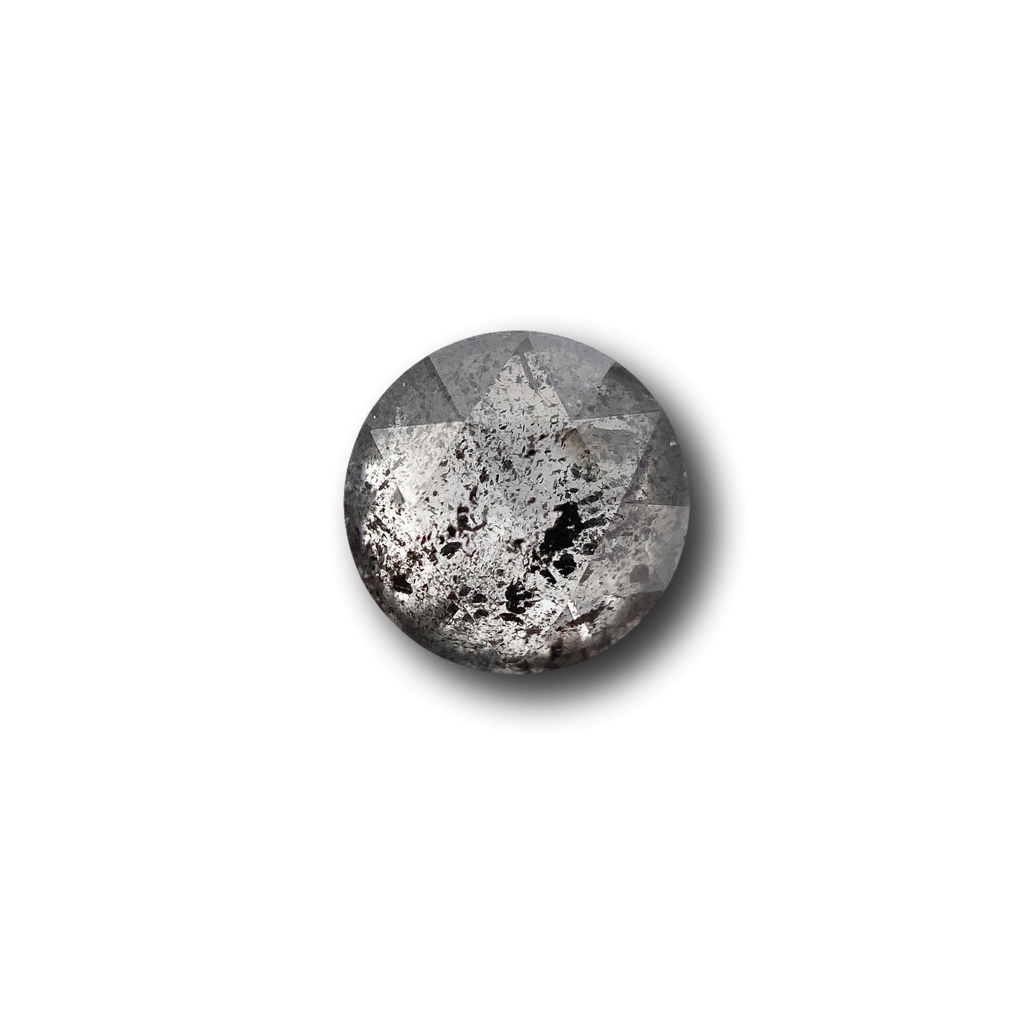 1.09ct | Salt & Pepper Round Shape Rose Cut Diamond - Modern Rustic Diamond