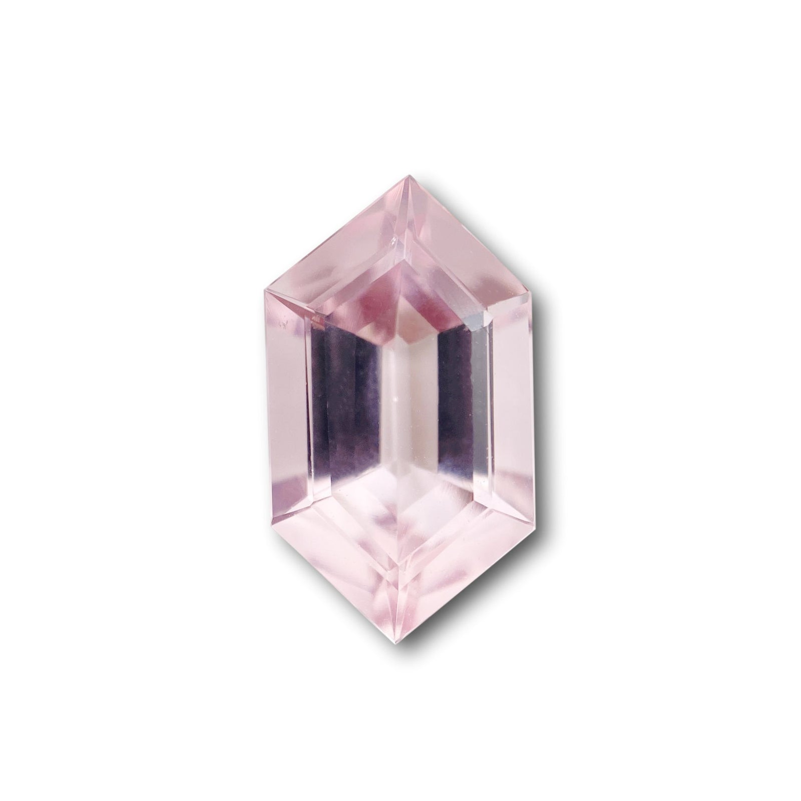 2.58ct |  Hexagon Shape Step Cut Morganite - Modern Rustic Diamond