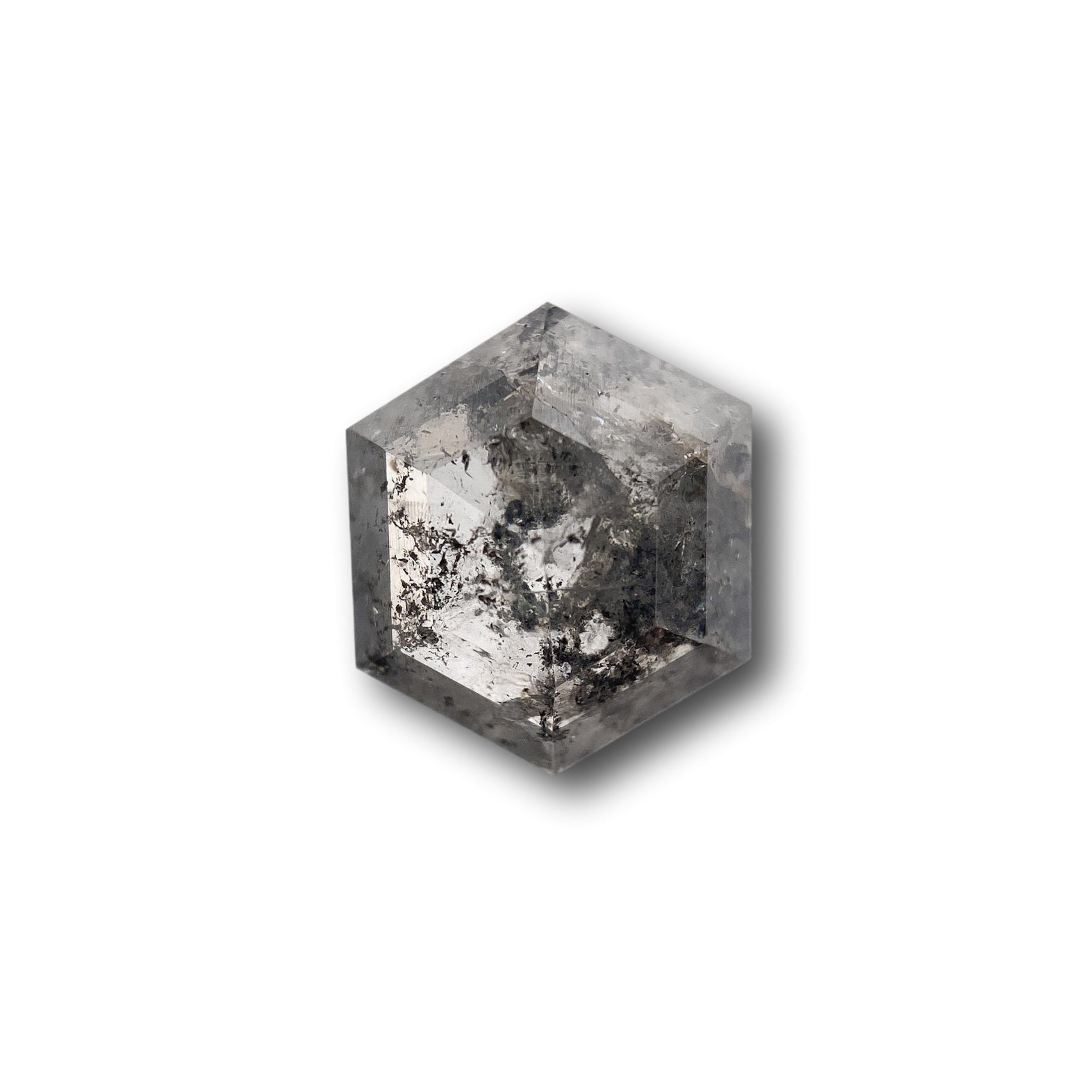 1.37ct | Rustic  Hexagon Shape Rose Cut Diamond - Modern Rustic Diamond