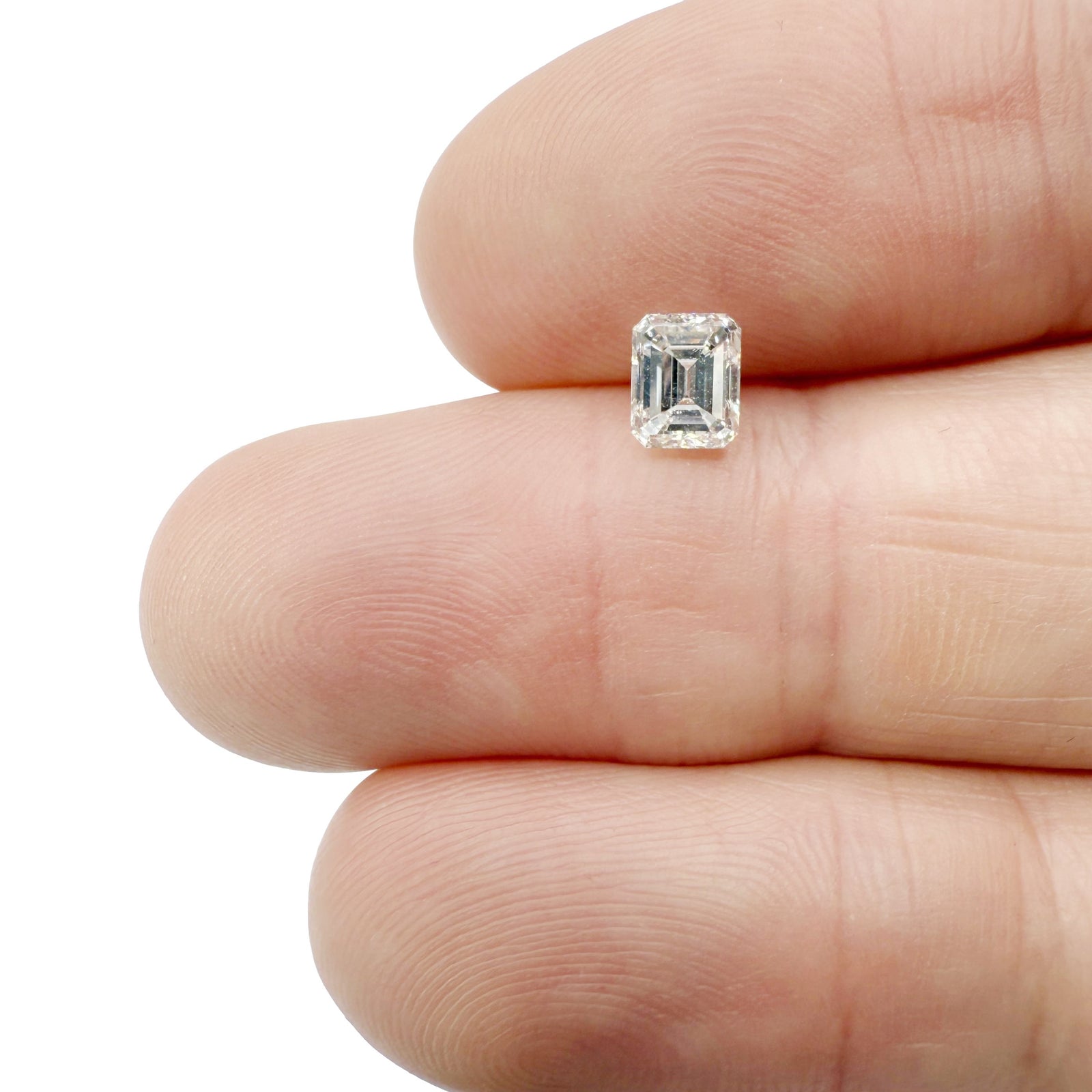 0.71ct | F/SI1 Emerald Shape Brilliant Cut Diamond (EGL USA) - Modern Rustic Diamond