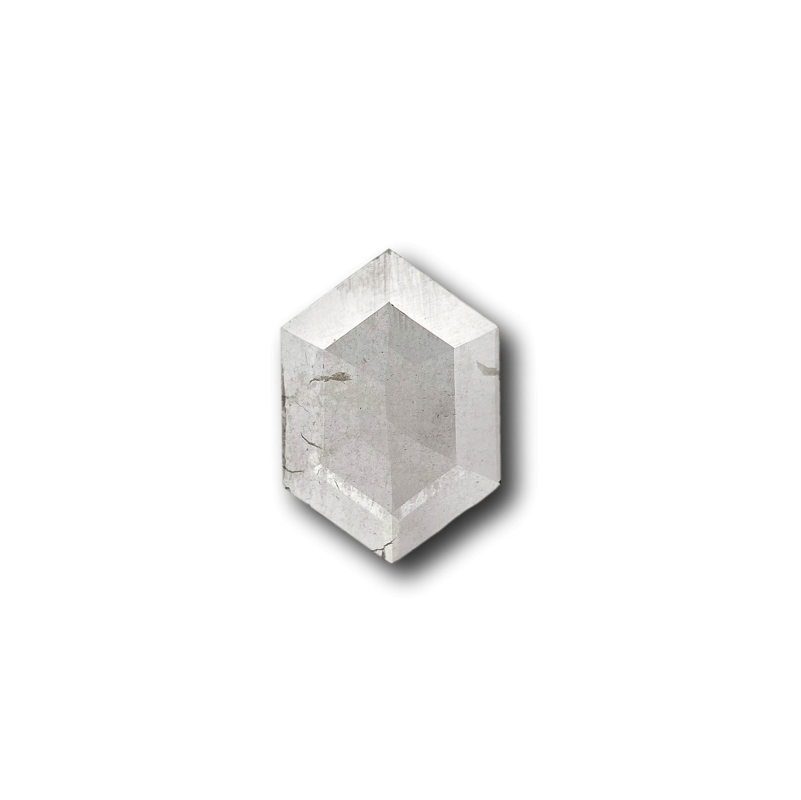 1.36ct | Rustic Hexagon Shape Rose Cut Diamond - Modern Rustic Diamond