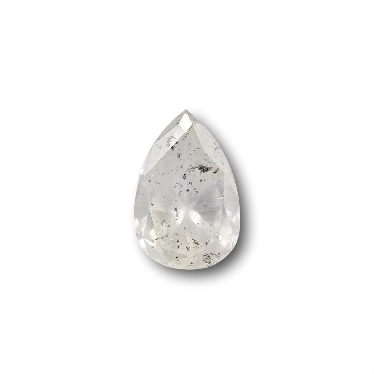 1.50ct | Salt &amp; Pepper Pear Shape Brilliant Cut Diamond - Modern Rustic Diamond