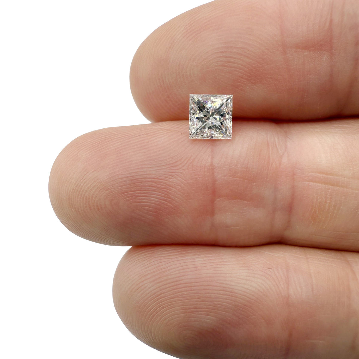 0.90ct | K/SI1 Princess Shape Brilliant Cut Diamond (GIA) - Modern Rustic Diamond