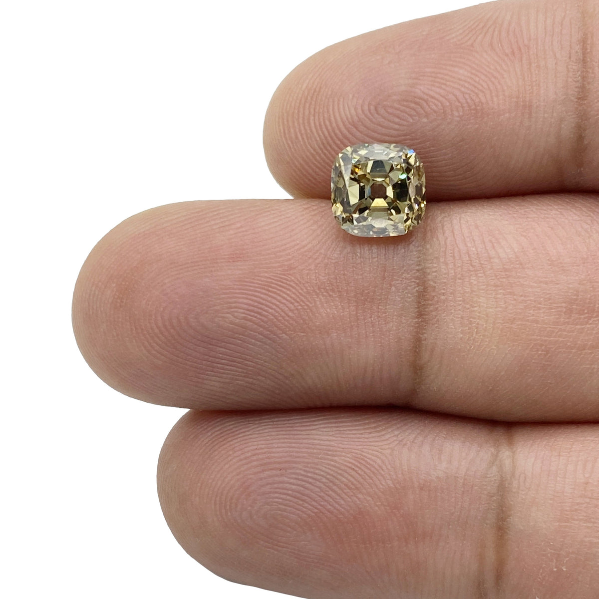 2.01ct | Champagne VVS Cushion Shape Old Mine Cut Diamond-Modern Rustic Diamond