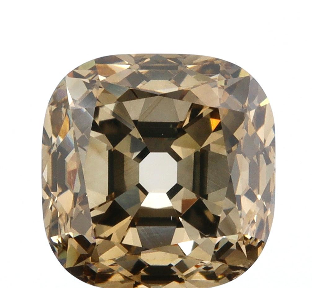 2.01ct | Champagne VVS Cushion Shape Old Mine Cut Diamond-Modern Rustic Diamond