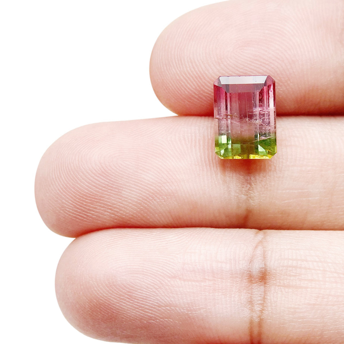 3.29ct |  Emerald Shape Step Cut Tourmaline - Modern Rustic Diamond