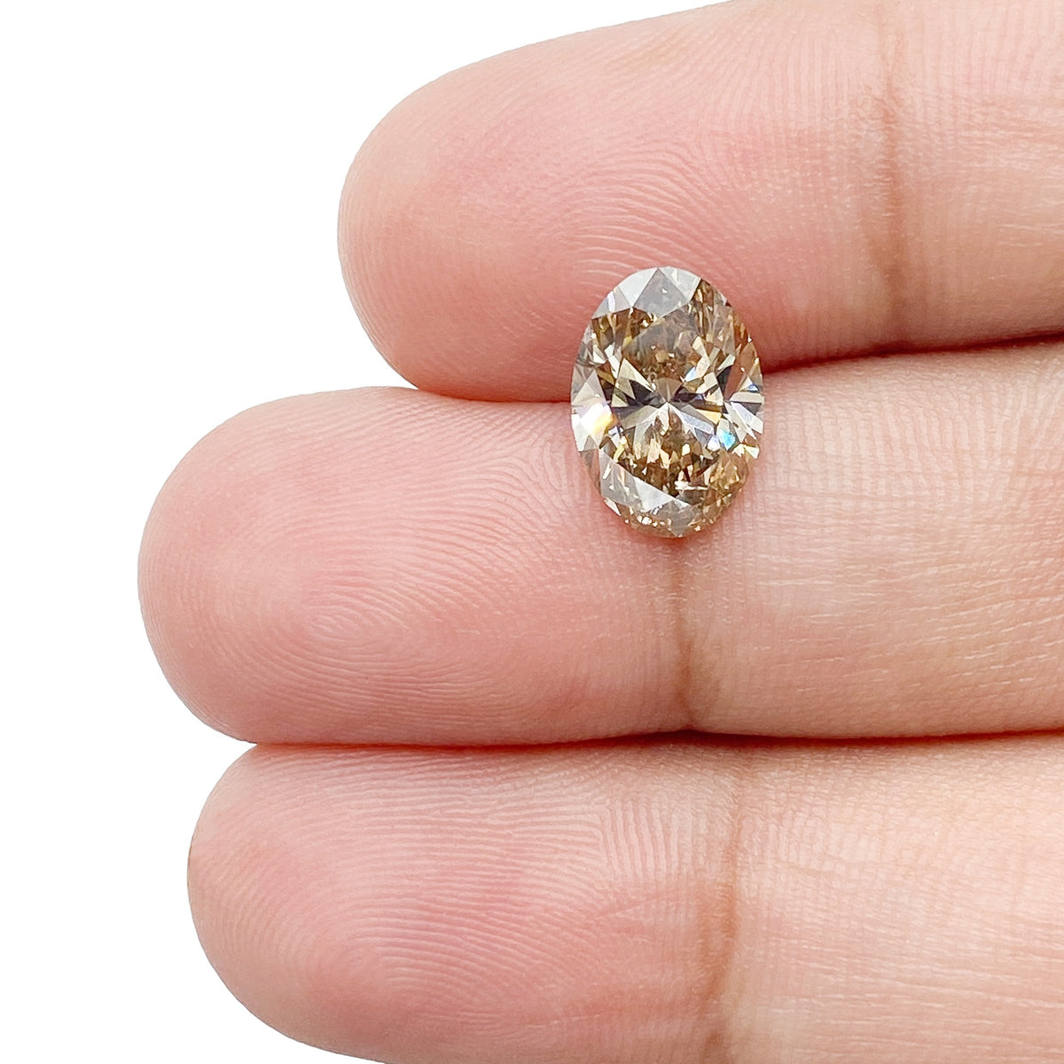 1.96ct | Champagne VS-SI Oval Shape Brilliant Cut Diamond - Modern Rustic Diamond
