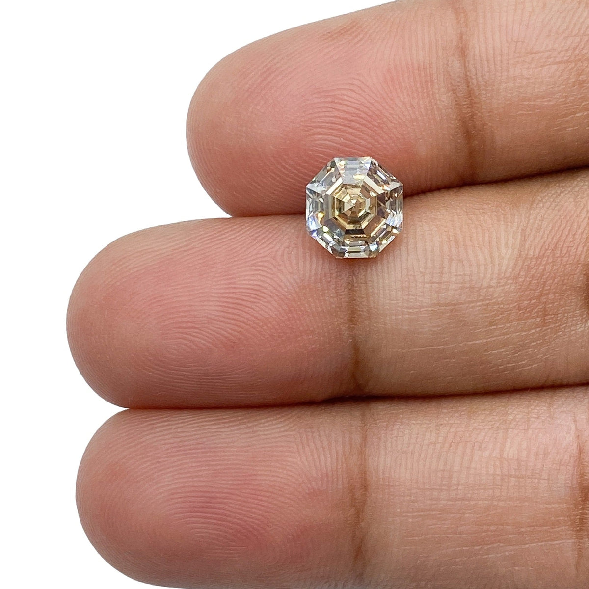 2.04ct | Champagne VS Octagonal Shape Step Cut Diamond-Modern Rustic Diamond