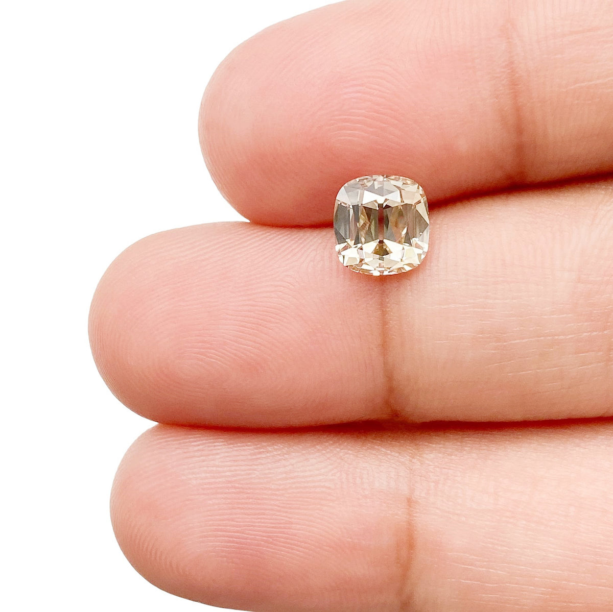 1.30ct | S-T/VS1 Cushion Shape Old Mine Cut Diamond (IGI) - Modern Rustic Diamond