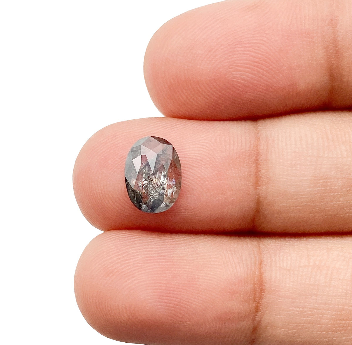 1.38ct | Rustic  Oval Shape Rose Cut Diamond - Modern Rustic Diamond