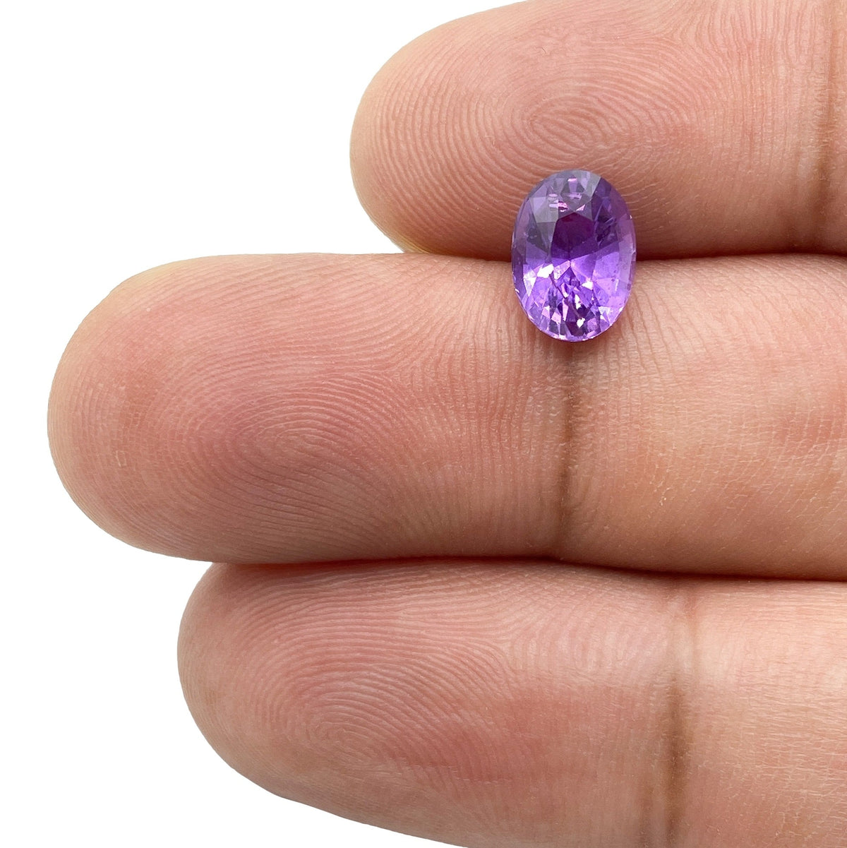 2.07ct | Brilliant Cut Oval Shape Violet Sapphire-Modern Rustic Diamond