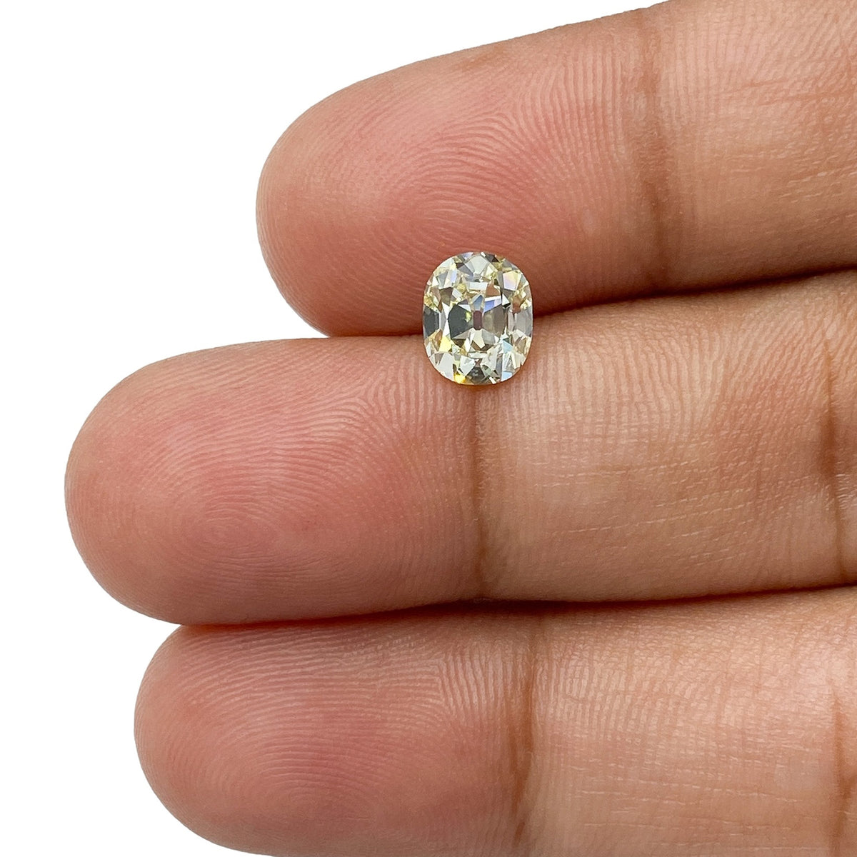 1.00ct | Light Color VVS Cushion Shape Old Mine Cut Diamond - Modern Rustic Diamond