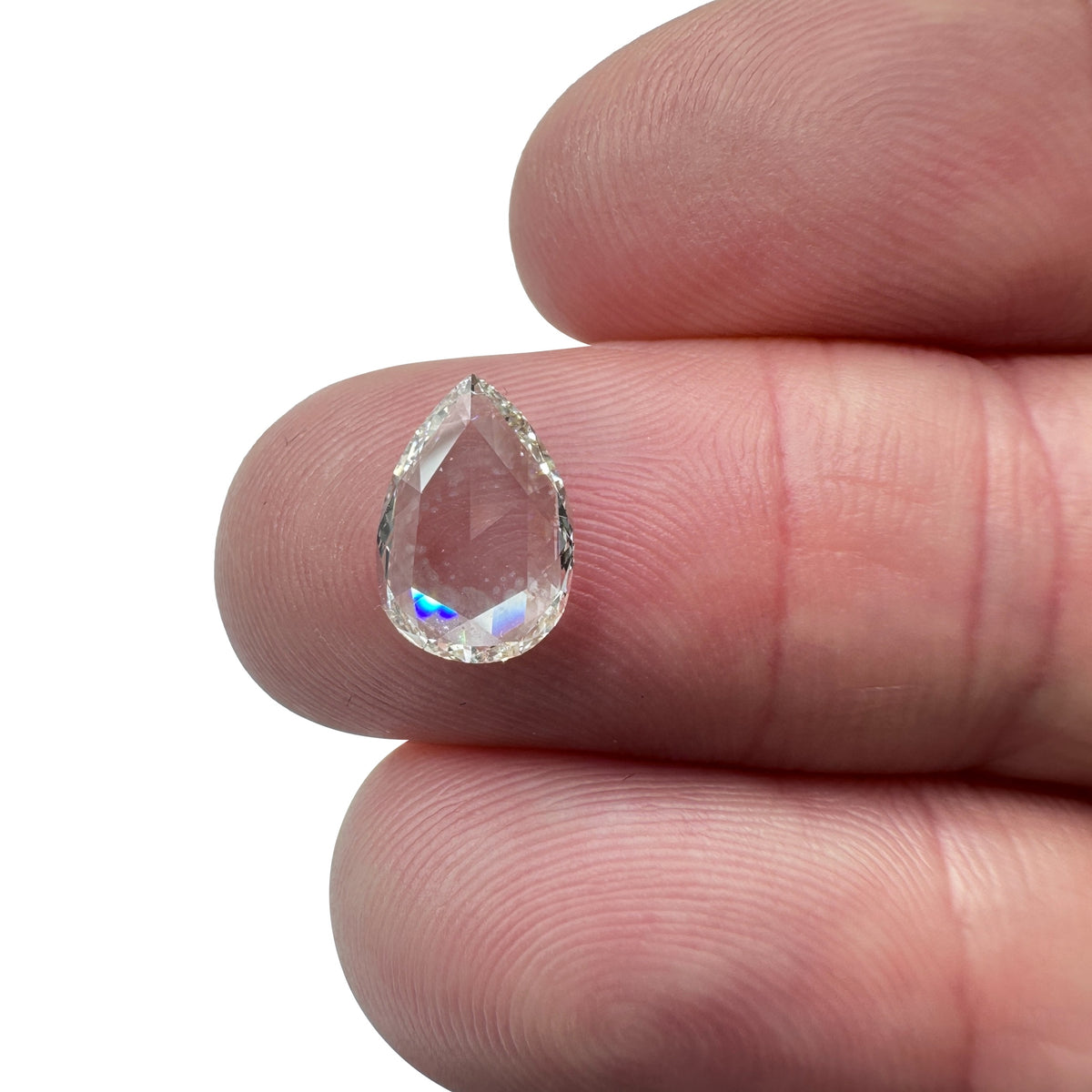 1.33ct | Champagne VS Pear Shape Rose Cut Diamond - Modern Rustic Diamond