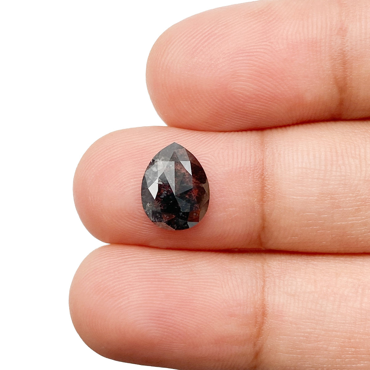 1.45ct | Rustic Pear Shape Rose Cut Diamond - Modern Rustic Diamond