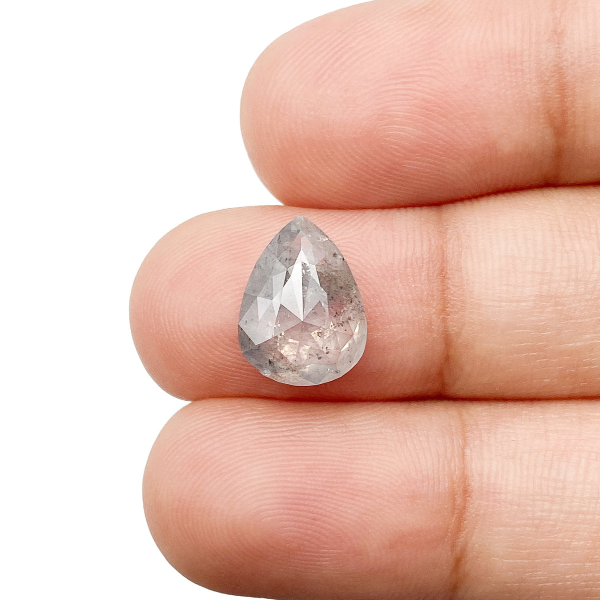 3.12ct | Rustic  Pear Shape Brilliant Cut Diamond - Modern Rustic Diamond