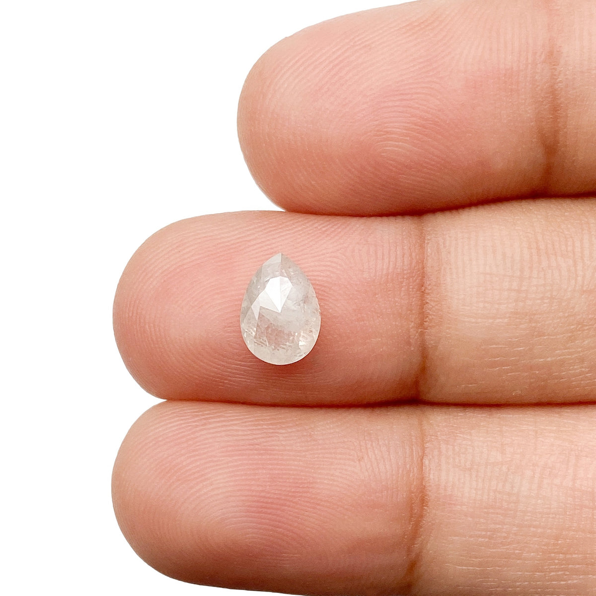 1.24ct | Rustic Pear Shape Rose Cut Diamond - Modern Rustic Diamond