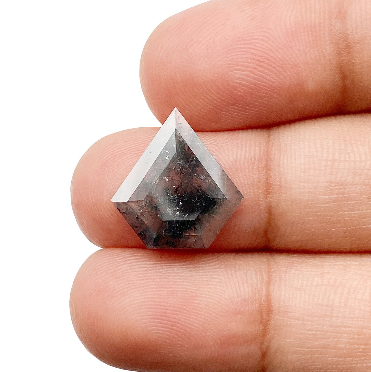 3.18ct | Rustic  Shield Shape Rose Cut Diamond - Modern Rustic Diamond
