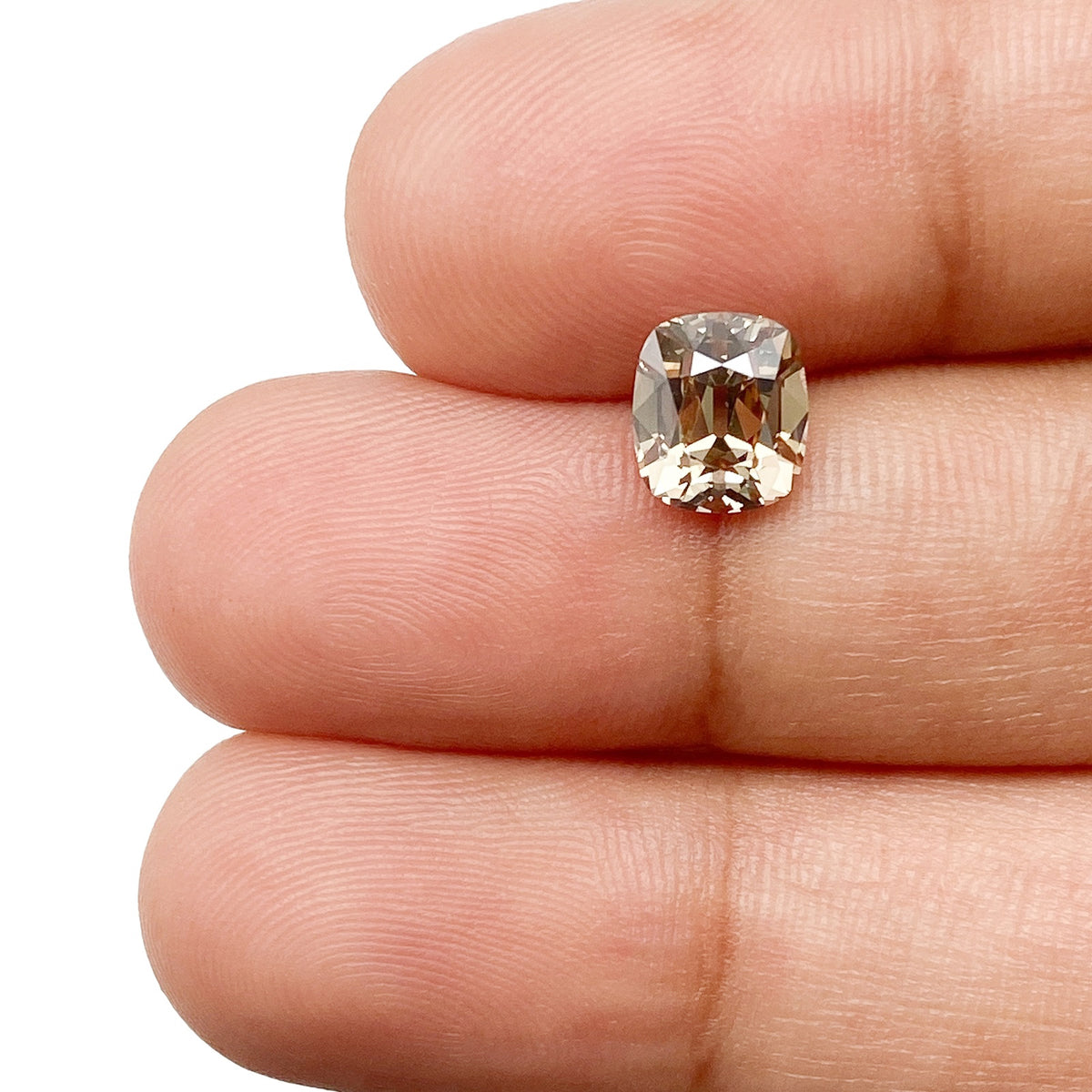 1.38ct | Fancy Light Yellowish Brown VVS2 Cushion Shape Old Mine Cut Diamond (GIA) - Modern Rustic Diamond