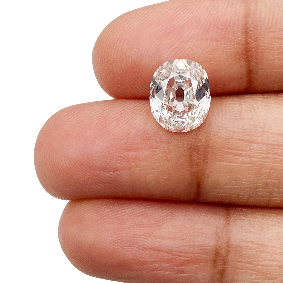 2.03ct | Very Light Pinkish Brown VS1 Oval Shape Old Mine Cut Diamond (GIA) - Modern Rustic Diamond