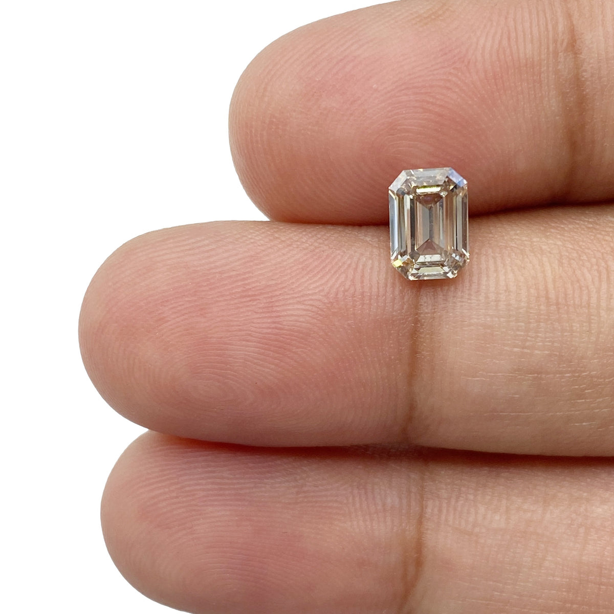 1.01ct | Champagne VS Emerald Shape Step Cut Diamond - Modern Rustic Diamond
