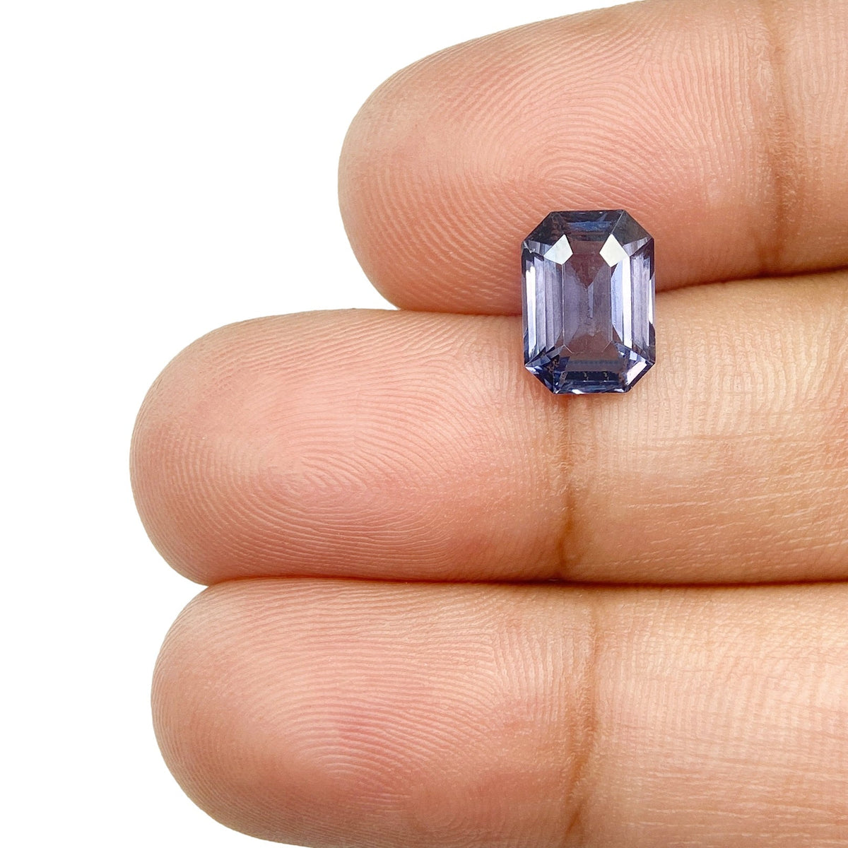 2.13ct | Emerald Cut Blue Spinel-Modern Rustic Diamond