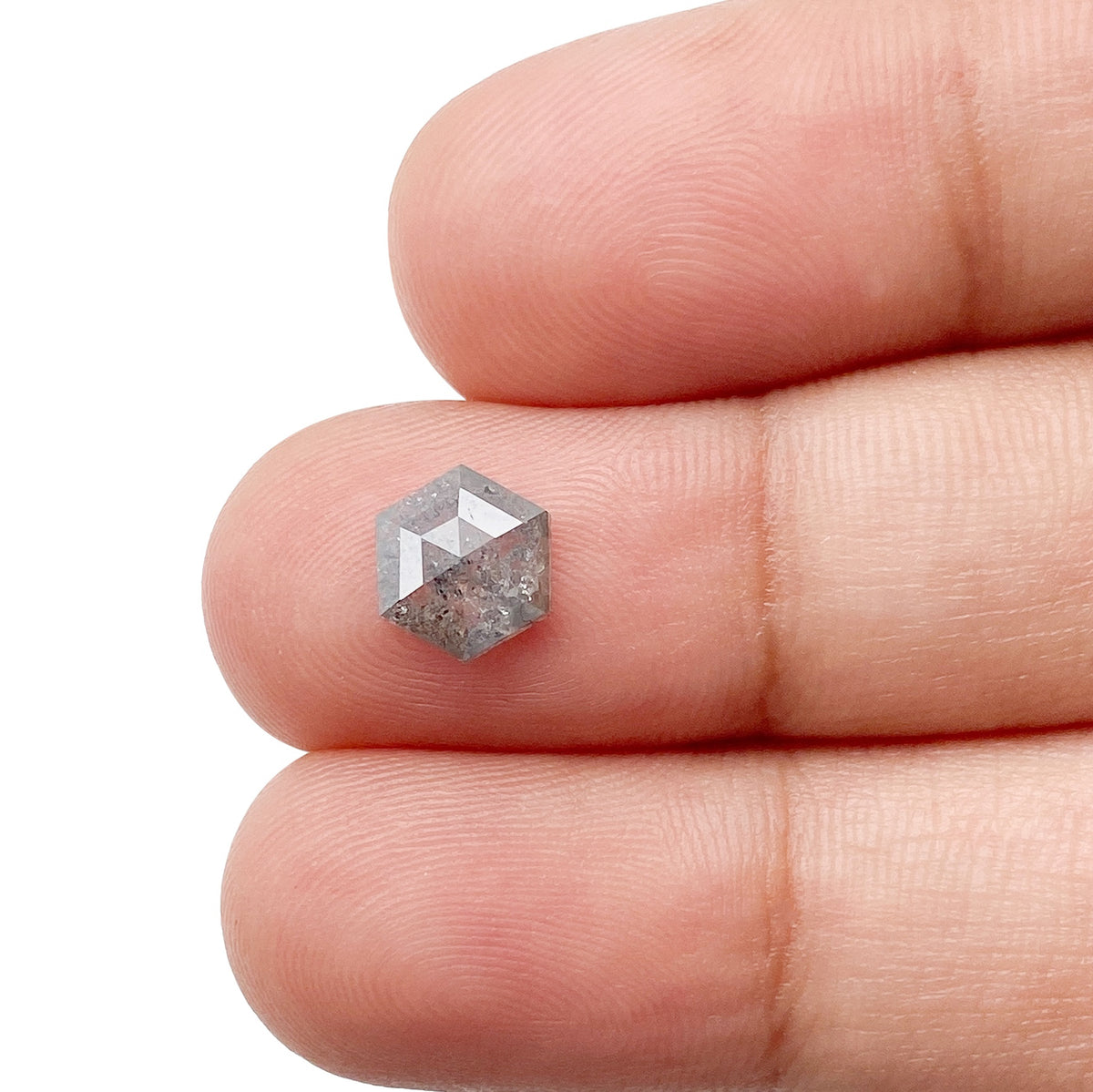 0.94ct | Rustic  Hexagon Shape Rose Cut Diamond - Modern Rustic Diamond