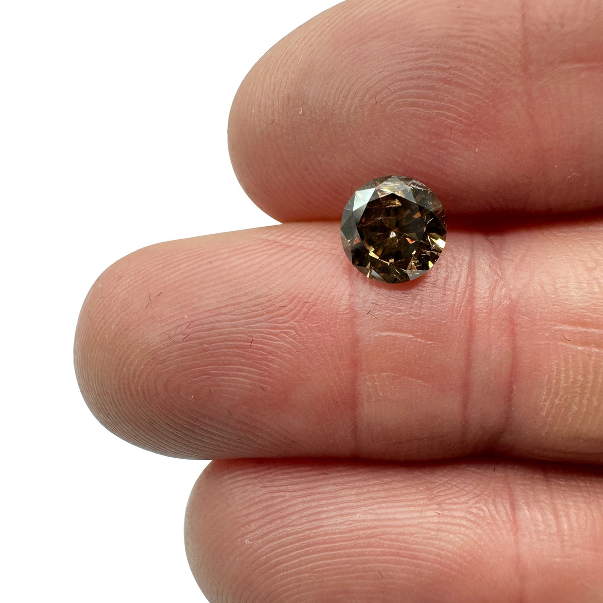 1.15ct | Cognac SI Round Shape Brilliant Cut Diamond - Modern Rustic Diamond