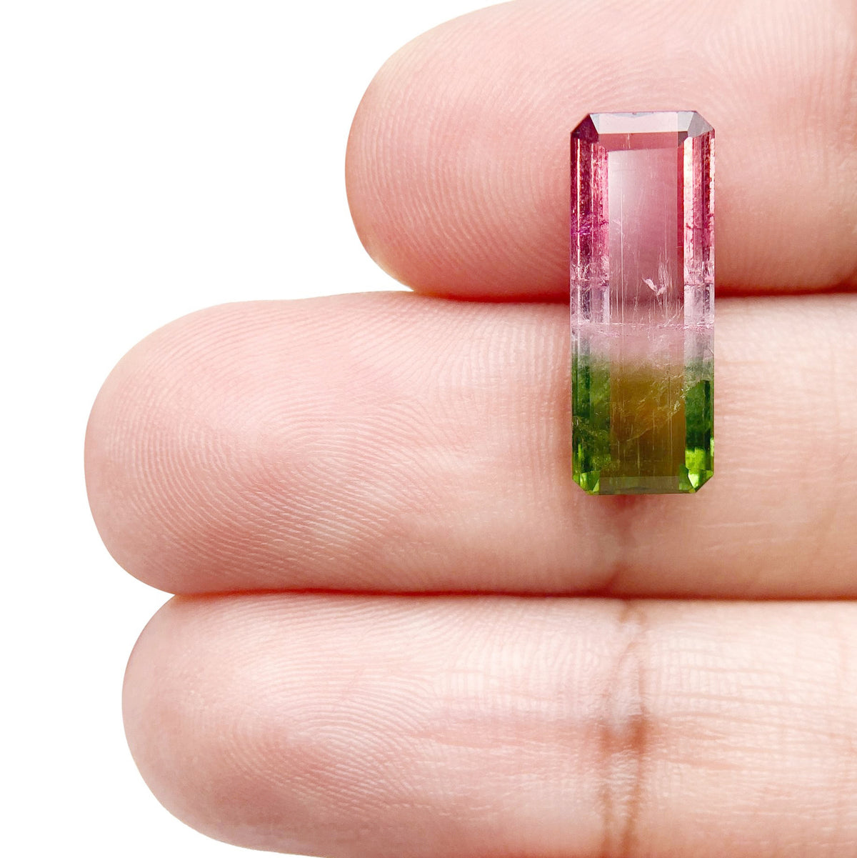 4.35ct |  Emerald Shape Step Cut Tourmaline - Modern Rustic Diamond