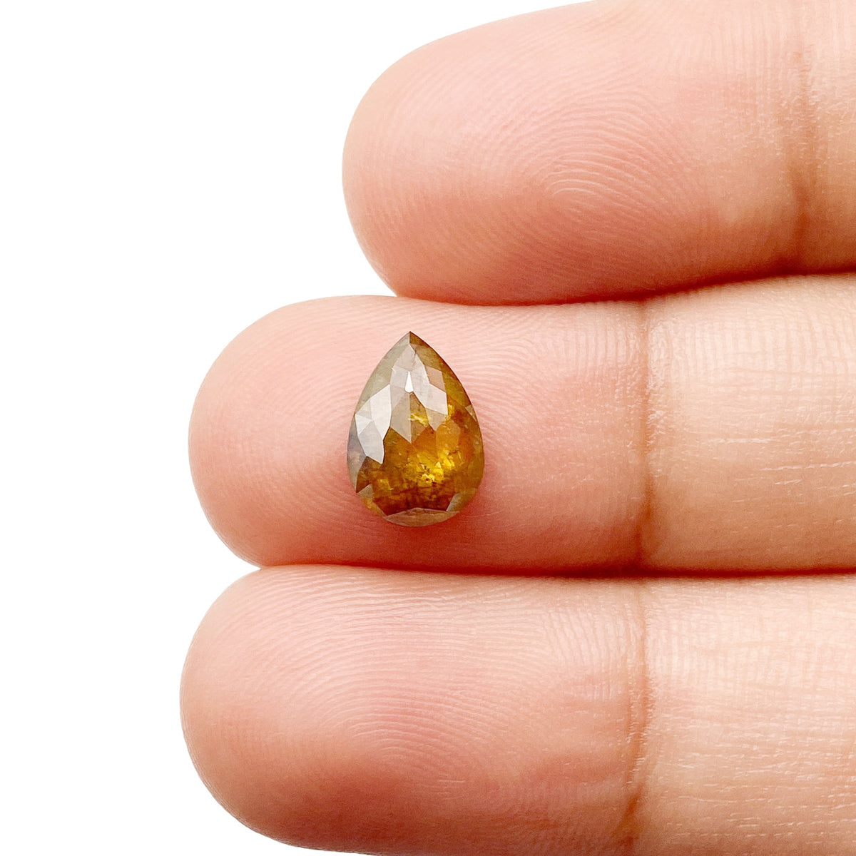 1.20ct | Rustic  Pear Shape Rose Cut Diamond - Modern Rustic Diamond