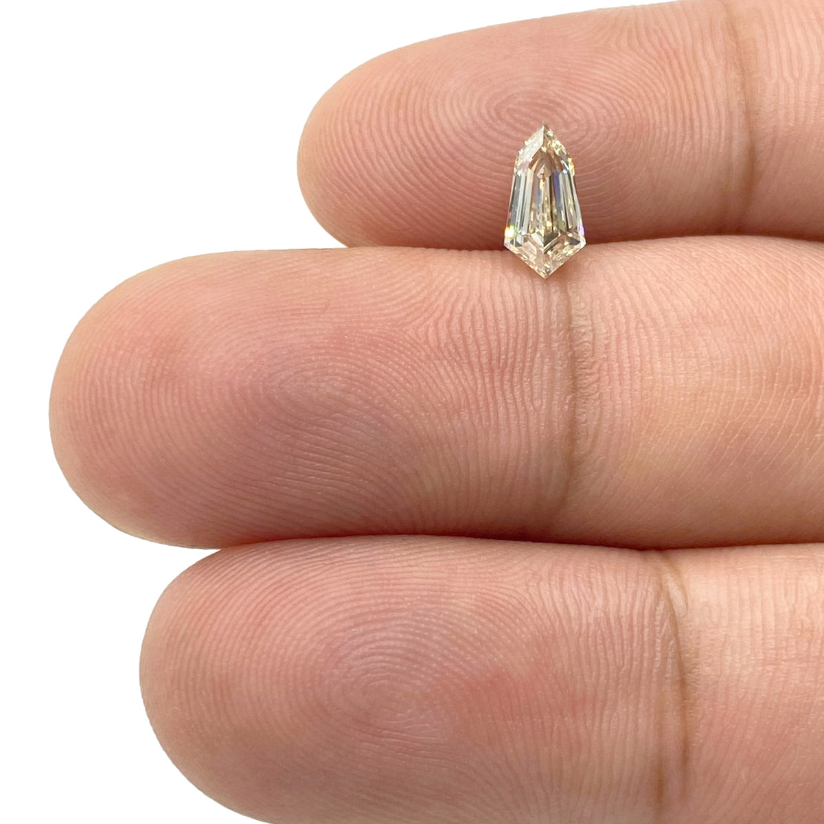 0.72ct | Champagne VVS Kite Shape Step Cut Diamond - Modern Rustic Diamond