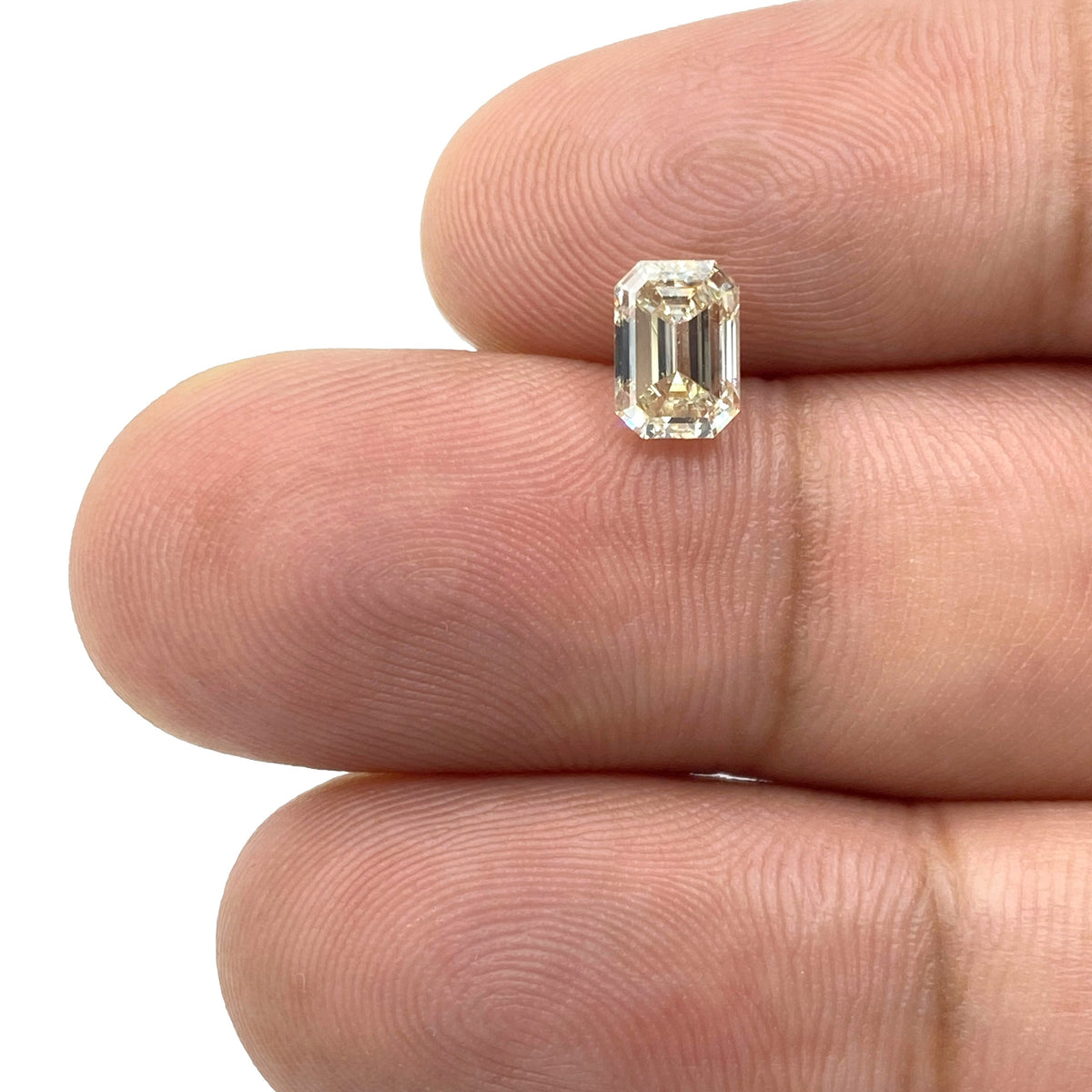 1.01ct | Champagne VVS Emerald Shape Step Cut Diamond - Modern Rustic Diamond