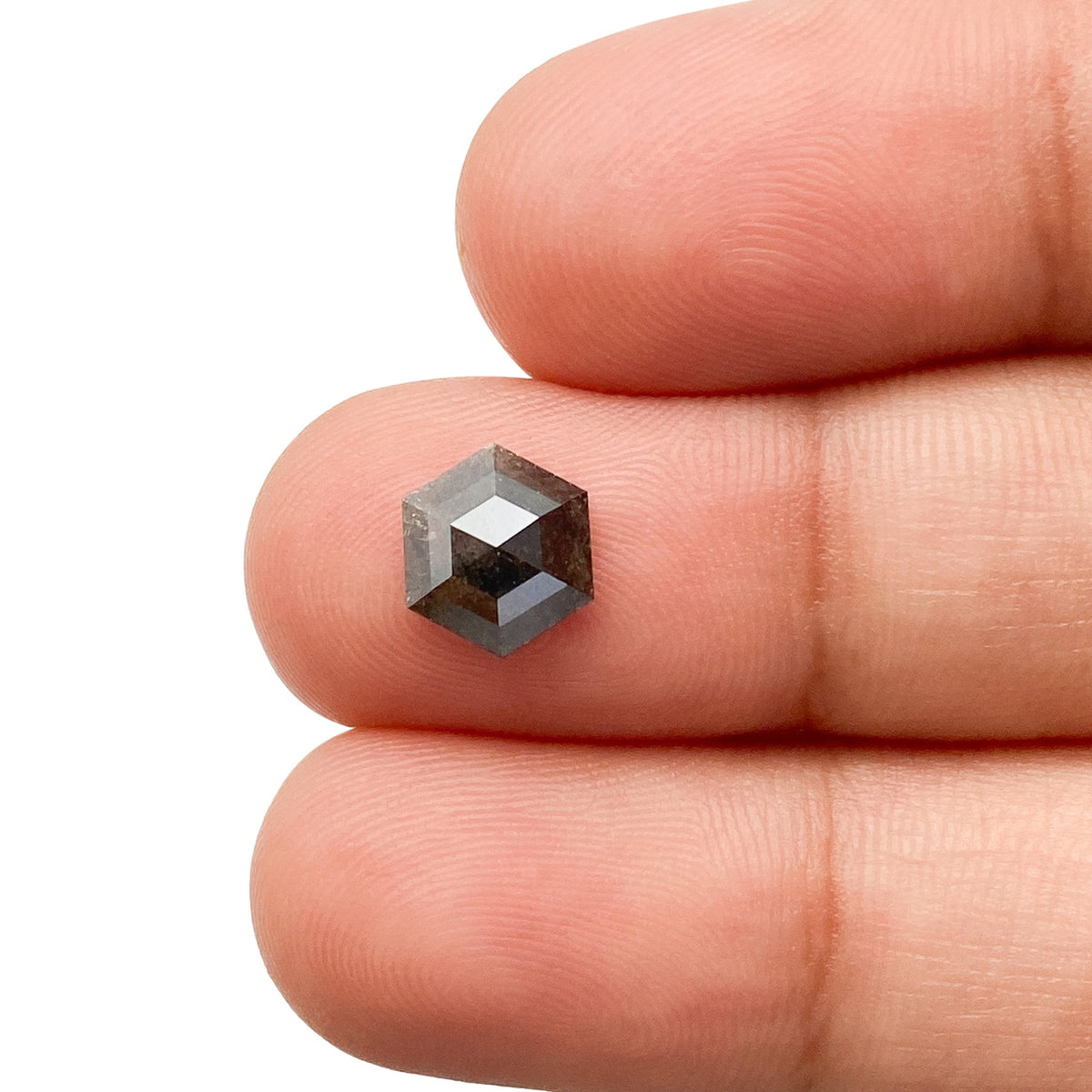 1.13ct | Rustic  Hexagon Shape Rose Cut Diamond - Modern Rustic Diamond