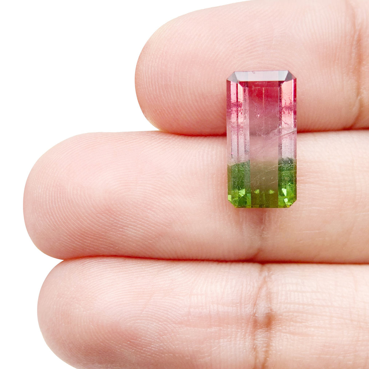 4.67ct |  Emerald Shape Step Cut Tourmaline - Modern Rustic Diamond