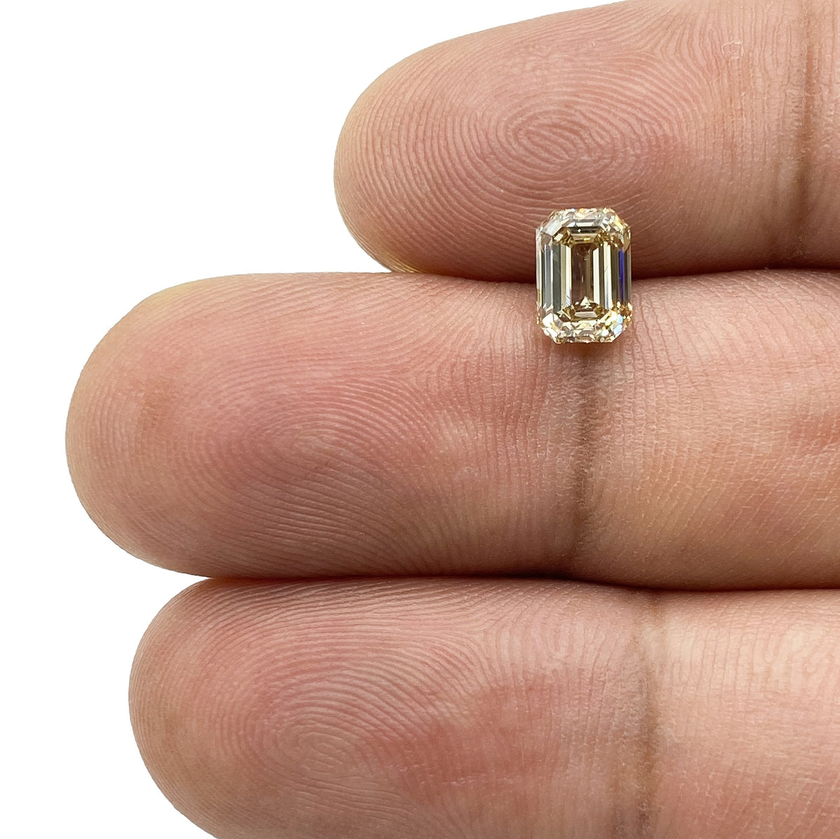 1.04ct | Champagne VS Emerald Shape Step Cut Diamond - Modern Rustic Diamond