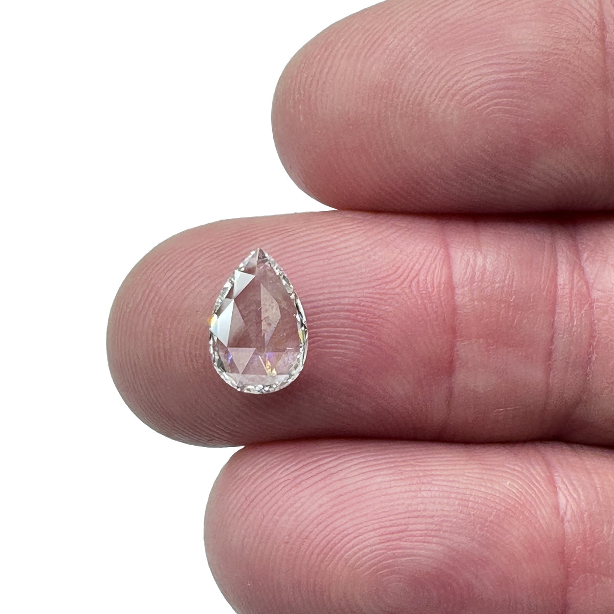 1.02ct | E/VS2 Pear Shape Rose Cut Diamond (GIA) - Modern Rustic Diamond